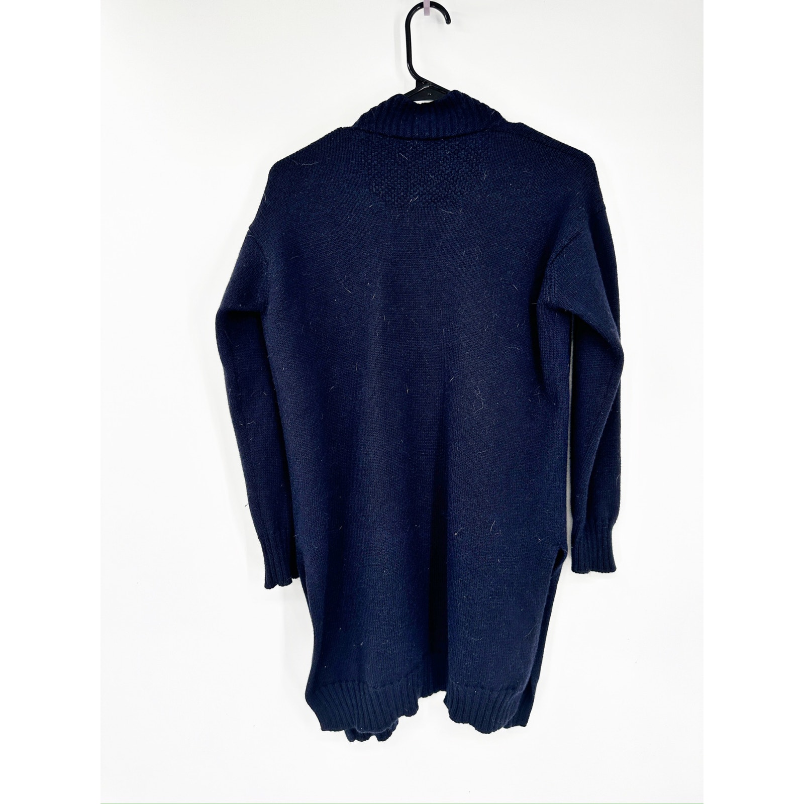 Canada Goose Cortina Navy Blue Long Merino Wool Cardigan Sweater Size Small — image 3 of 7